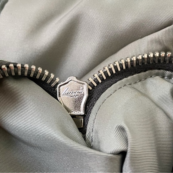 Prada green gray Tessuto nylon reversible travel tote bag - Picture 10 of 13